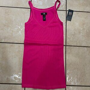 LL Cool J Pink V Neck Ribbed Tank Juniors L